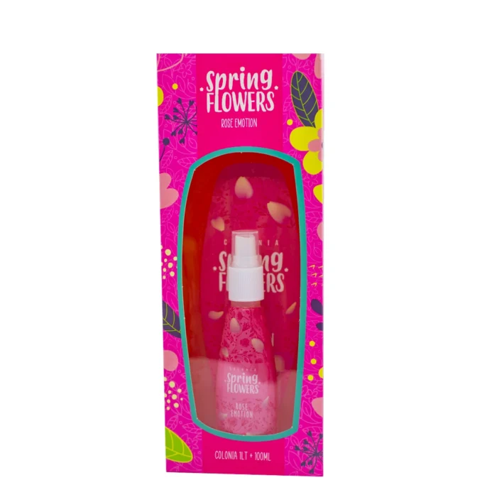 Colonia Spring Flower Rose Emotion 1L + Spray 100ml - Imagen 1